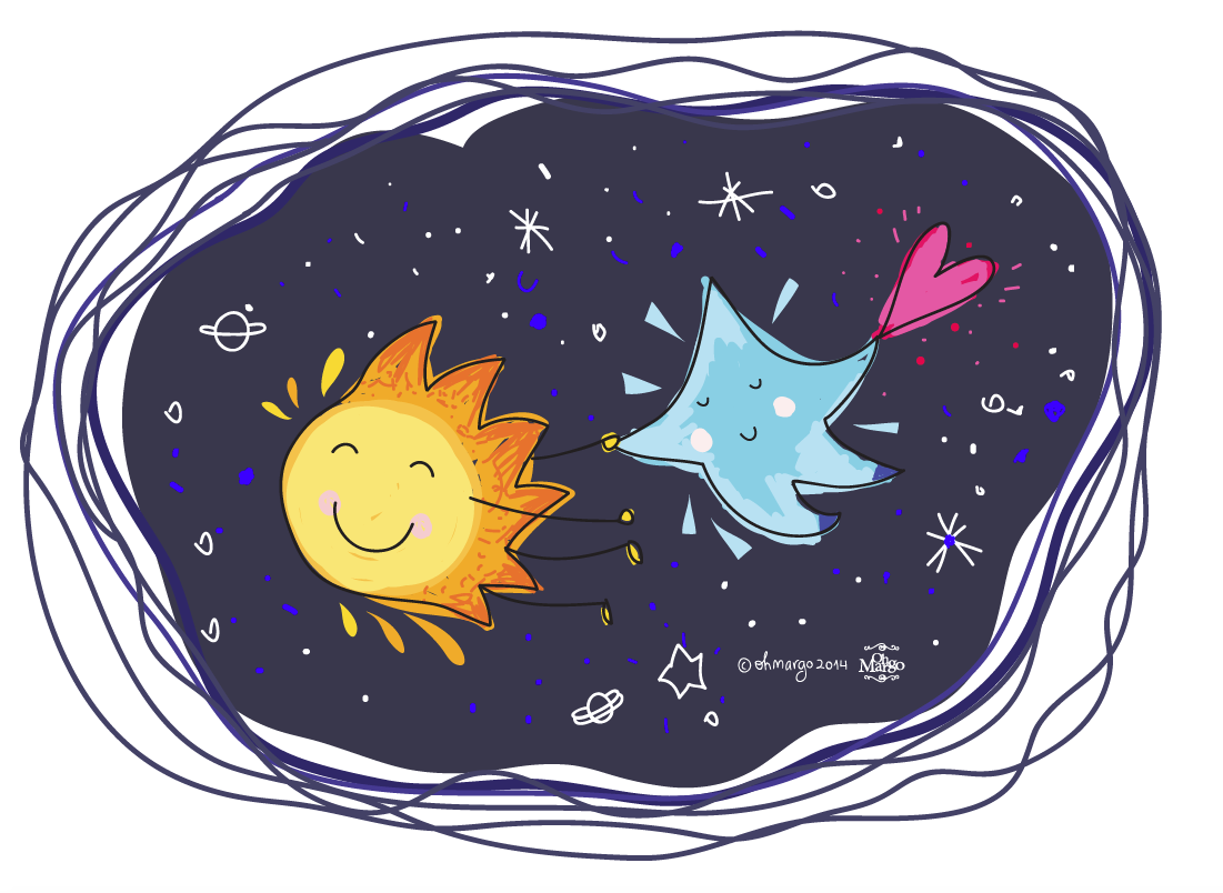 ohmargoart's tweet photo. ¡Vámonos! a conquistar galaxias...* #ohmargo #ilustracion http://t.co/g6tllvlKfo