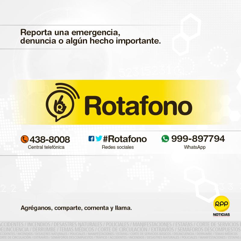 Rotafono RPP (@rotafonorpp) on Twitter photo ATENCIÓN: Envía tu denuncia con foto o video con el hashtag #Rotafono a <a href="/RPPNoticias/">RPP Noticias</a>. ow.ly/HmOLf ATENCIÓN: Envía tu denuncia con foto o video con el hashtag #Rotafono a <a href="/RPPNoticias/">RPP Noticias</a>. ow.ly/HmOLf