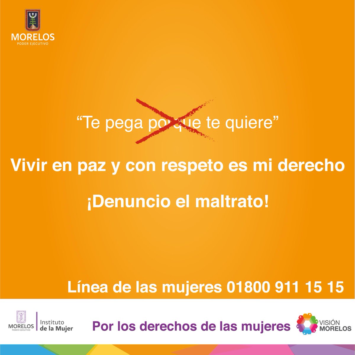 GobiernoMorelos's tweet photo. En #Morelos se promueve una cultura del buen trato y la no violencia entre hombres y mujeres ¡Denuncia! @IMMORELOS http://t.co/nYdxWWiWe7