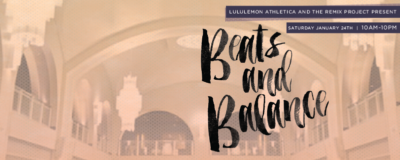 lululemon's tweet photo. In the #Toronto area this weekend? You won't want to miss out on this #BeatsandBalance: http://t.co/CeqHABiAQS http://t.co/Lr3VLHtd55