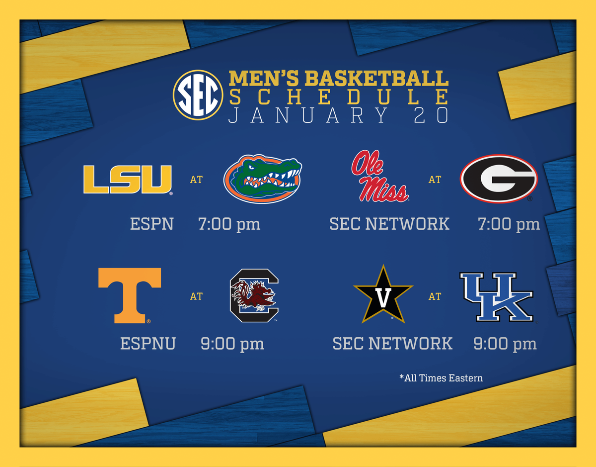 SEC_Craig's tweet photo. ESPN's Super Tuesday matchup of LSU at Florida (7 pm ET) tips off a busy night of SEC basketball http://t.co/YBYMzU5pyJ