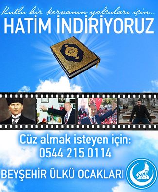 Kutlu bir kervanın yolcuları için hatim indiriyoruz.
Cüz almak için: 0544 215 0114
