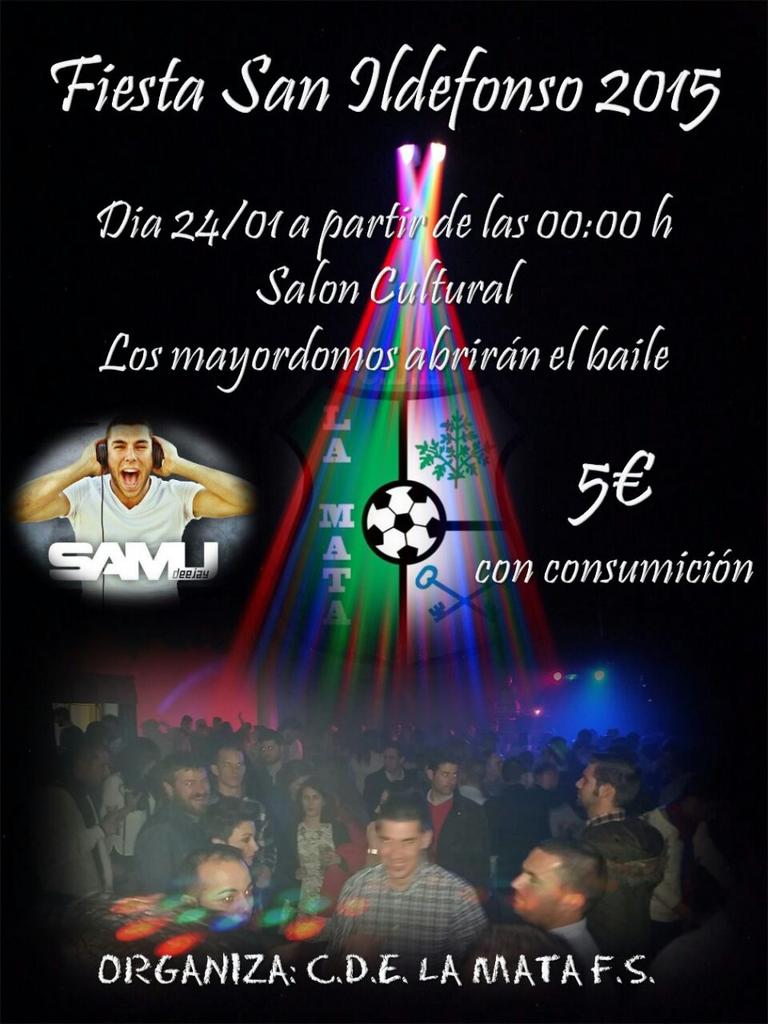 cdlamatafs's tweet photo. Fiesta San Ildefonso 2015. Buen ambiente buena gente y tu. Te esperamos este sábado a partir de las 12 de la noche http://t.co/TKkDhPsPru