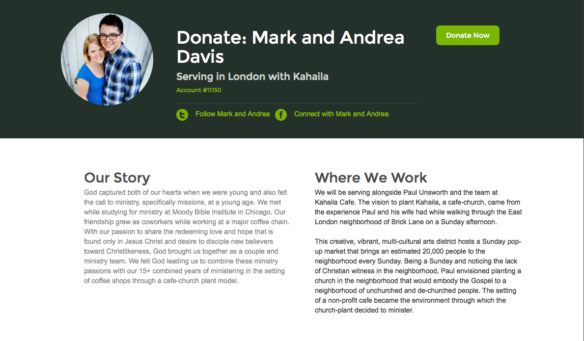 mlimdavis's tweet photo. Greater Europe Mission just redesigned our ministry donation page! Grateful for GEM tech team!
http://t.co/eMj2oWtd4f http://t.co/ccCCoVU7H0