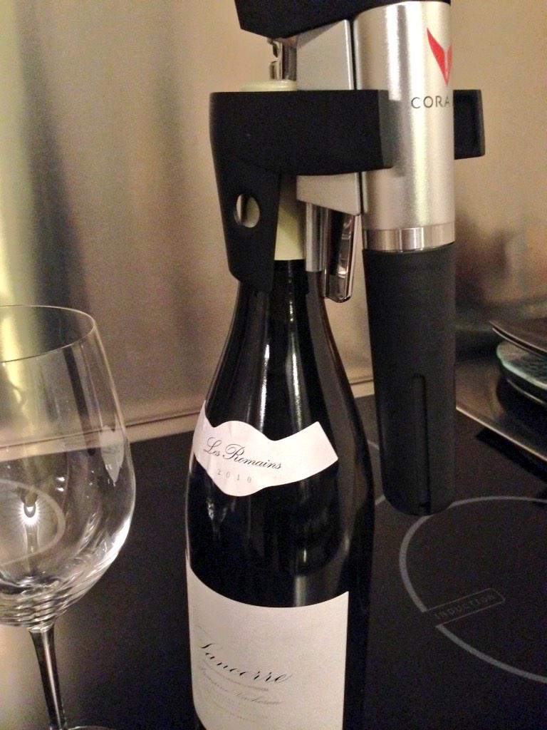 Trying the new toy.. @Coravin #Sancerre #DomaineVacheron #2010