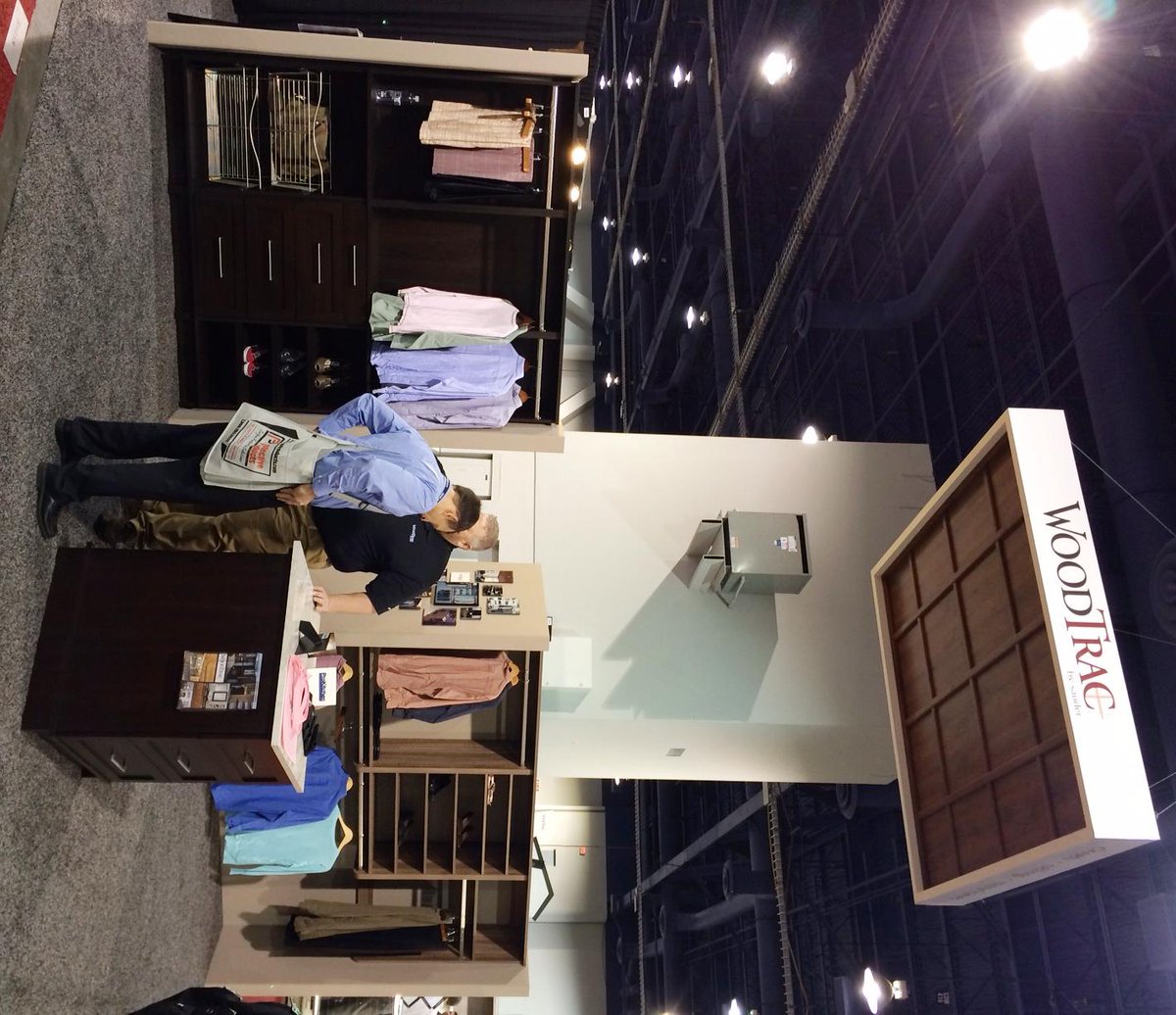 Wood_Trac's tweet photo. WoodTrac is here at #IBSVegas set up and ready to show you new products, #closetsystems &amp; ceilings Stop by! #IBS2015 http://t.co/DyDM4oxkDx