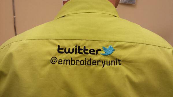 embroideryunit's tweet image. get ur twitter name on ur work wear #embroideryunit helping u promote u #westmidshour #ATSocialmedia #WyreFyldeHour