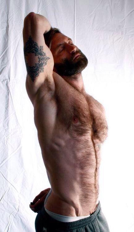 Phoenix_Patrick's tweet photo. "@_cockring: #BeardsNTattsTuesday #HairyArmPits #FurryHunk http://t.co/LOZ0PuEptB": Nice B & W!