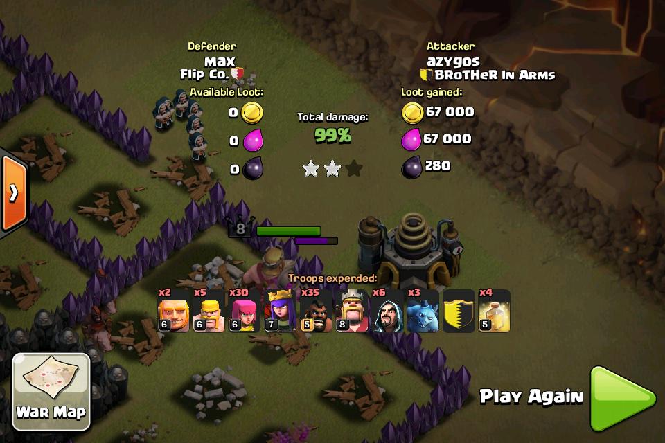 teamclashYT's tweet photo. 99% Damage on a th9 !! Wow! what a close call! http://t.co/HTZOyyV4aR