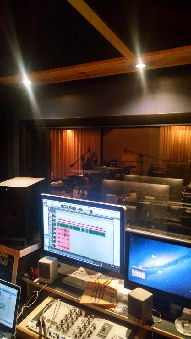LaidInStone's tweet photo. Danny tracking drums at @SpiderStudiosOH! #laidinstone2015 http://t.co/n69ulQy4Nt