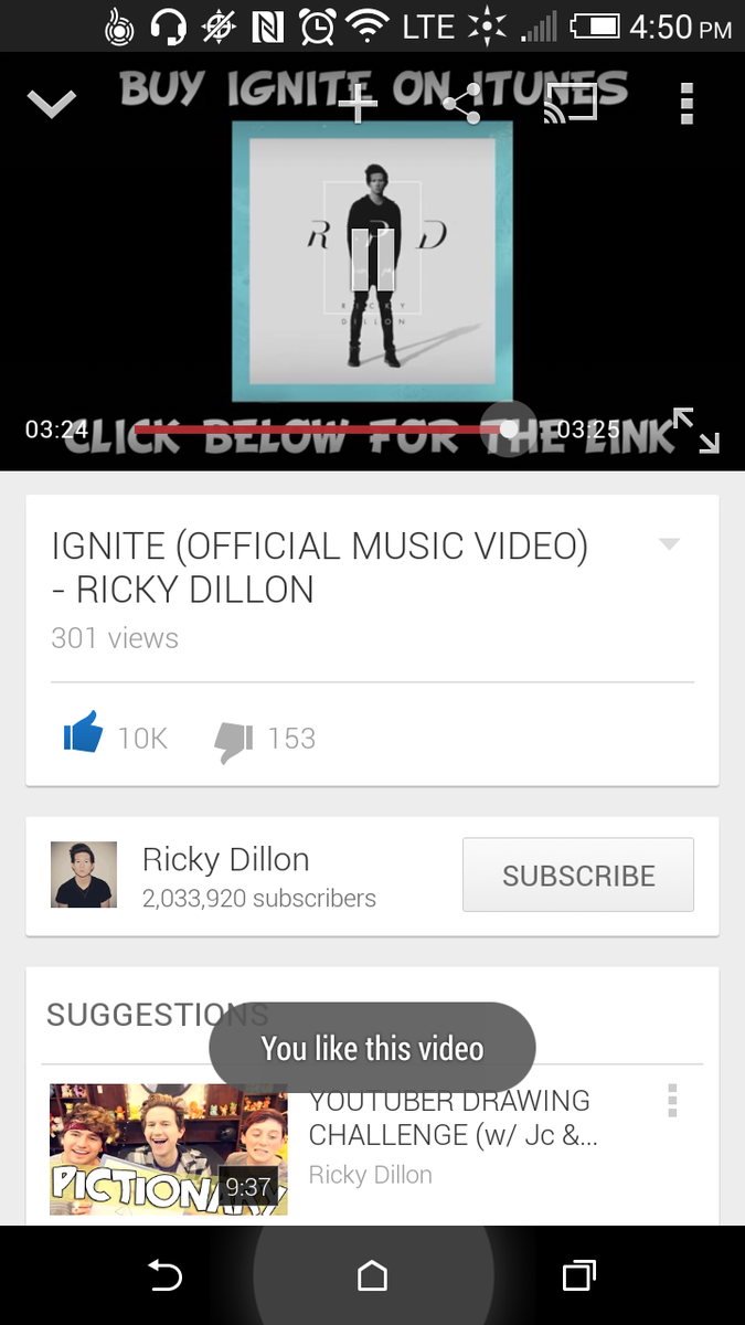 Viners_family's tweet photo. @RickyPDillon 
#BuyIgniteOniTunes buy
I 💚 this song! 
Great job Ricky for creating another great song! Love you!💖 http://t.co/UuYtC6vEje