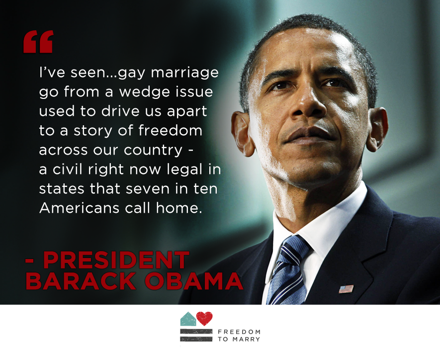 freedomtomarry's tweet photo. Thank you, @BarackObama, for your continued commitment to the freedom to marry. http://t.co/zG2tgxAkh1 #SOTU http://t.co/y5cx2SyFcy