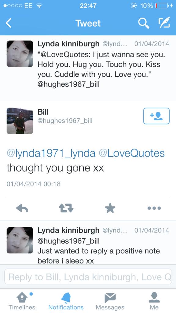 @hughes1967_bill she was with you &amp; not answering. Only way to get to her is through you.