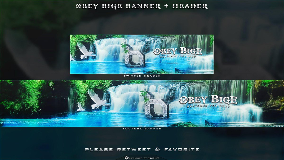 CraphixStudios's tweet image. NATURE BANNER + HEADER for @Obey_BigE ! 
-- prntscr.com/5v0kay :) 
RT &amp;amp; FAV PLEASEEE! (opinions??)