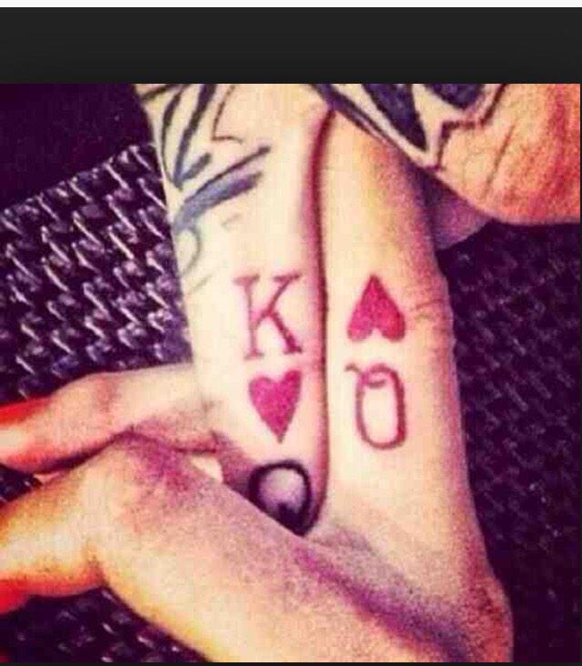 jaydemay_x's tweet photo. #tattoo #king #queen #card #love #red #casino 👑 http://t.co/kcJqI3VpTT