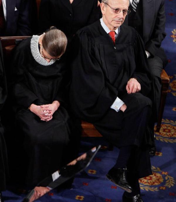 Ruth Bader Ginsberg sleeps during State of the Union 