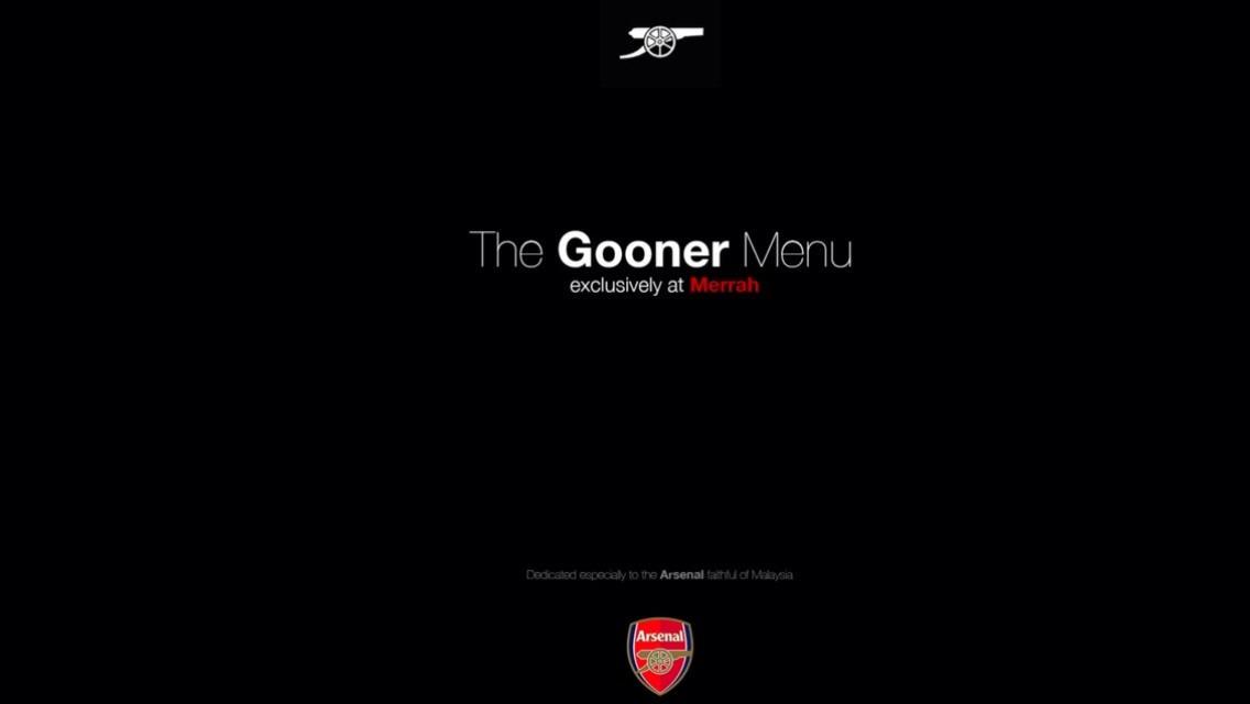 GOOD NEWS !!  Now we have our own menu at Restaurant Merrah Damansara Perdana. Check it out Gooners. #COYG