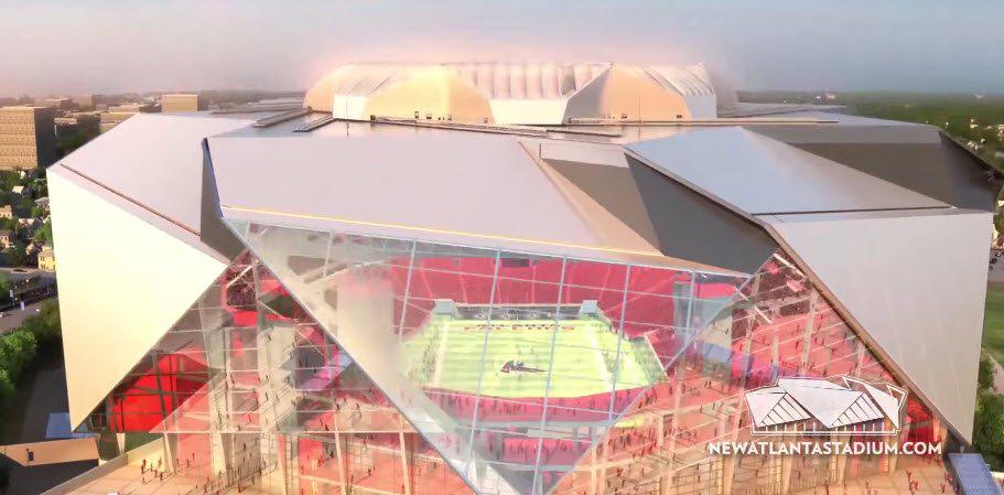 BusinessInsider's tweet image. Take a flight through the futuristic $1.2 billion stadium being built for the Atlanta Falcons buff.ly/15sae2Z