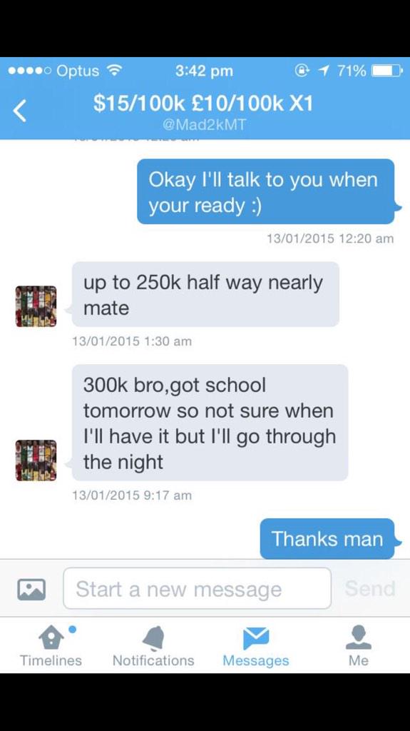 ScamDetectors's tweet photo. EVERYONE GO REPORT/BLOCK @Mad2kMT FOR SCAMMING (1/2) http://t.co/v18qWHxw4H