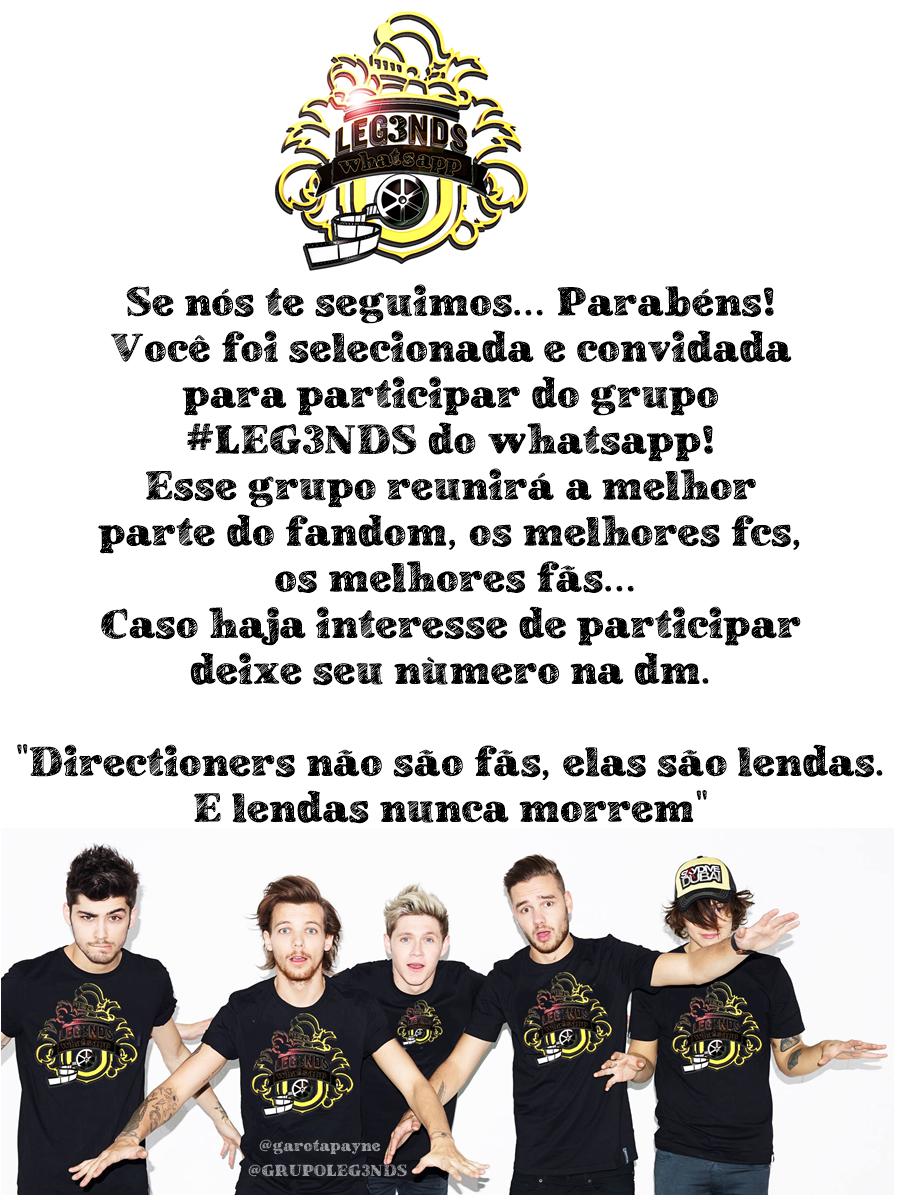 GRUPOLEG3NDS's tweet photo. Se nós te seguimos... Parabéns! 
Você foi selecionada e convidada
para participar do grupo 
#LEG3NDS do whatsapp! http://t.co/rgFi33bWuP