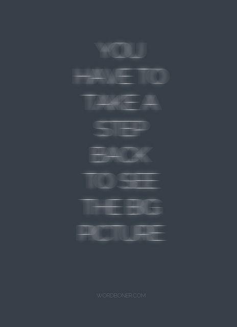 It's easy to lose sight of your grand vision in the grind. Important to take stock regularly.