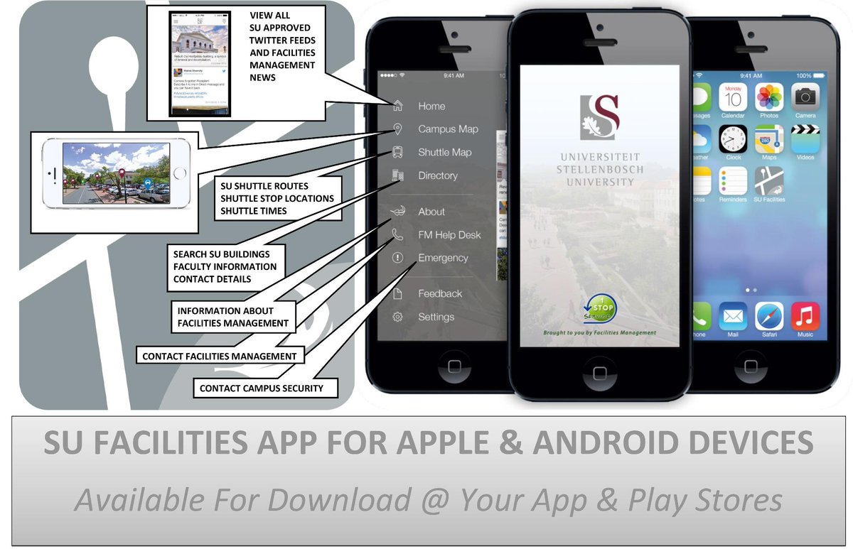 Have the campus in the palm of your hand. Download the SU Facilities App for Android and Apple devices.
