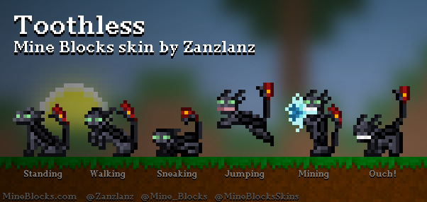 Mine Blocks Skins on X: Toothless skin by Zanzlanz!    / X