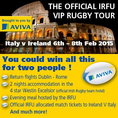 WIN: A trip to Rome to see <a href="/IrishRugby/">Irish Rugby</a> in the 6 Nations-
Just RT and follow to enter now!
T&amp;Cs on.fb.me/1J8zKHv