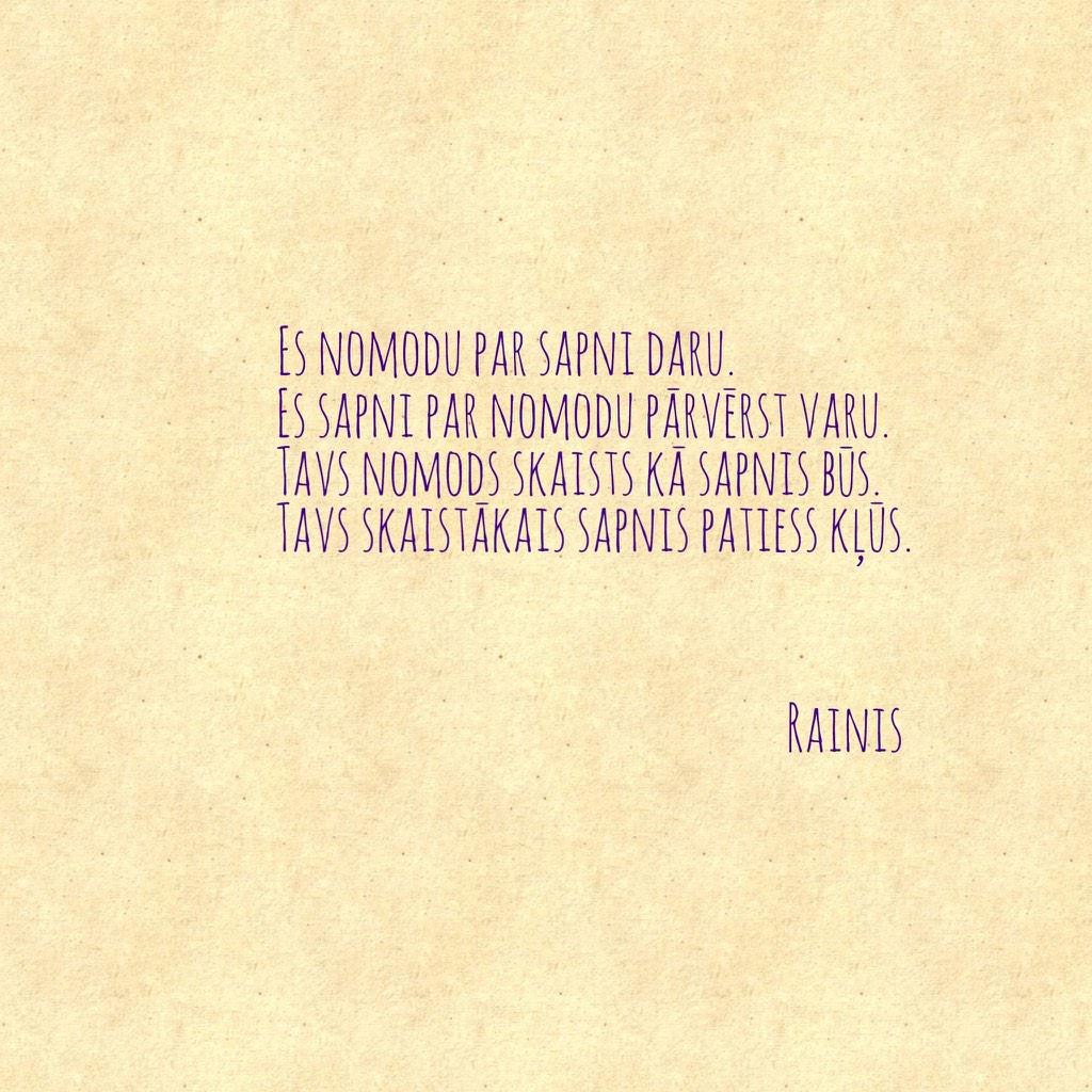 #RaiņaSapņi #29janvāris