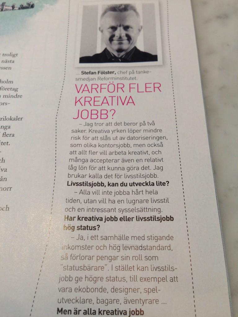 lojsangustafson's tweet photo. Läser SJ:s Kupe' om livsstilsjobb som eko-bonde. Helt rätt i tiden alltså @Svantebonde http://t.co/Q3prG2lqwm