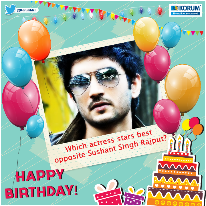  wishes the dynamic young star Sushant Singh Rajput a very Happy Birthday. 