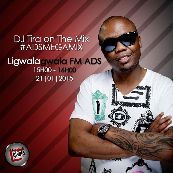 DJTira's tweet photo. Ligwalagwala FM ADS
DJ Tira on The Mix#ADSMEGAMIX @DJTira 15H00 - 16H00 21|01|2015
@MpumiMbethe @fistos1 http://t.co/Qbgyqih1F5