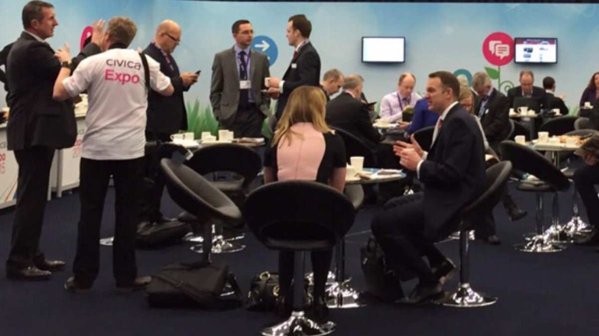 CumulusPro_com's tweet photo. Wonderful turnout on in the beginning of day 1 at #civicaexpo2015! Our #MobileApp is really a crowd puller! http://t.co/6uPGzJ6VnQ