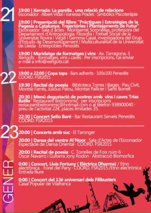 “<a href="/VFP2015/">Vilafranca 2015</a>: Consulta les activitats d'avui, demà i demà passat de les <a href="/FSantRaimon/">FSantRaimon</a>. #FSantRaimon15 ” #FestCultura