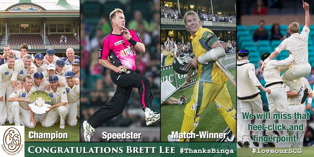 WE WILL MISS YOU <a href="/BrettLee_58/">@BrettLee_58</a>. 
Thank you for your efforts both on and off field. #ThanksBinga #loveourSCG