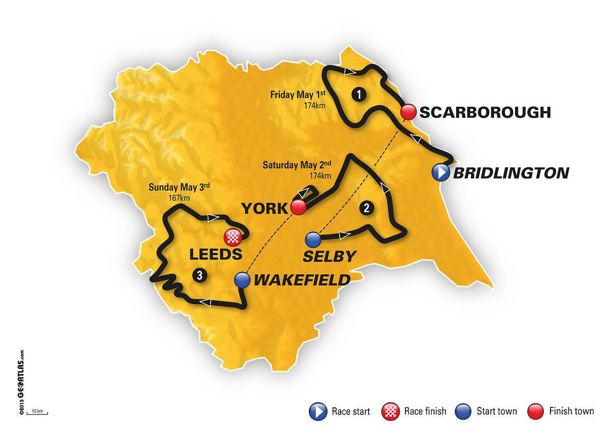 BritishCycling's tweet photo. The route for the inaugural Tour de Yorkshire has been revealed: http://t.co/X8YAvSAQOS http://t.co/7J8G0BeEay