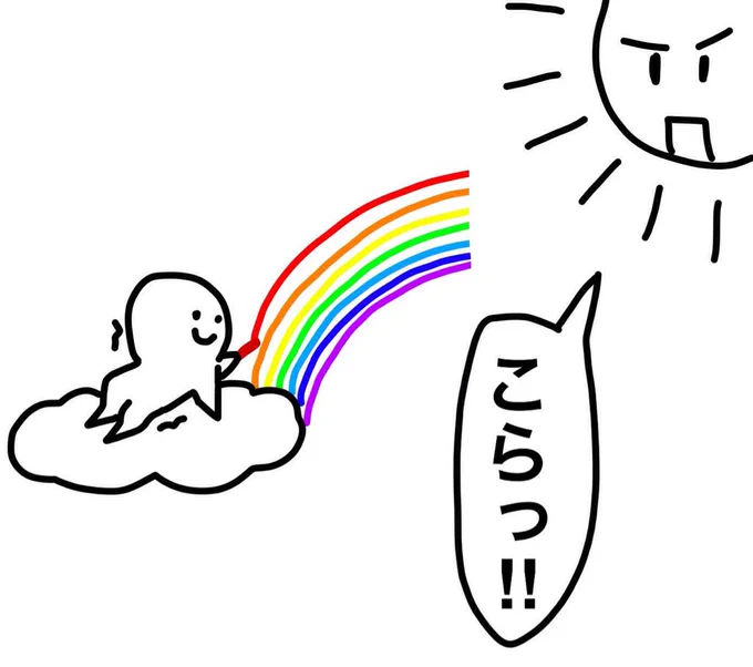 大空に虹をえがいたら怒られちゃった人 