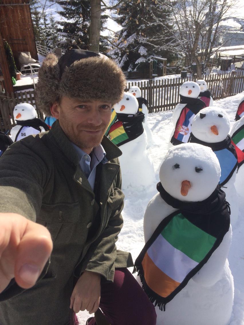 Up the Irish! #snowmanselfie !!#action2015 ONE.org!! #wef2015 #yglvoices