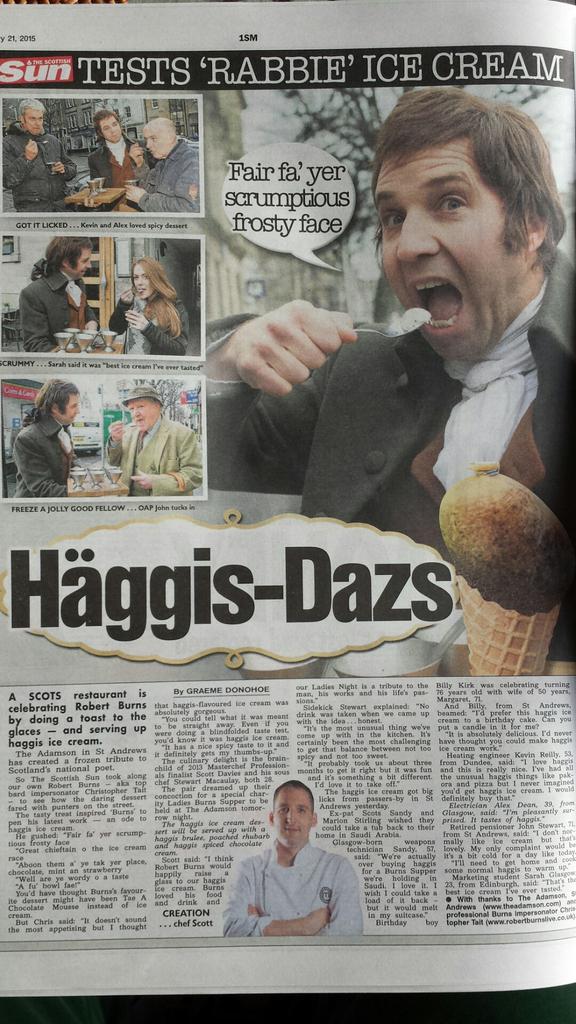 robertburnslive's tweet photo. The things I dae tae promote Rabbie Burns! #TheSunNewspaper http://t.co/OW20xAQnCP