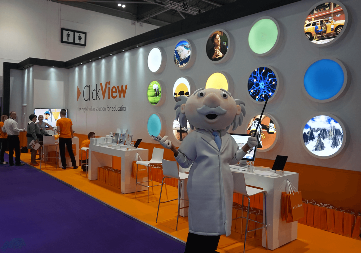 ClickViewUK's tweet photo. #Bett2015 has kicked off! We can't wait to welcome you all on stand B339. Don't forget to look out for Albert. http://t.co/NQEUKMRQEC