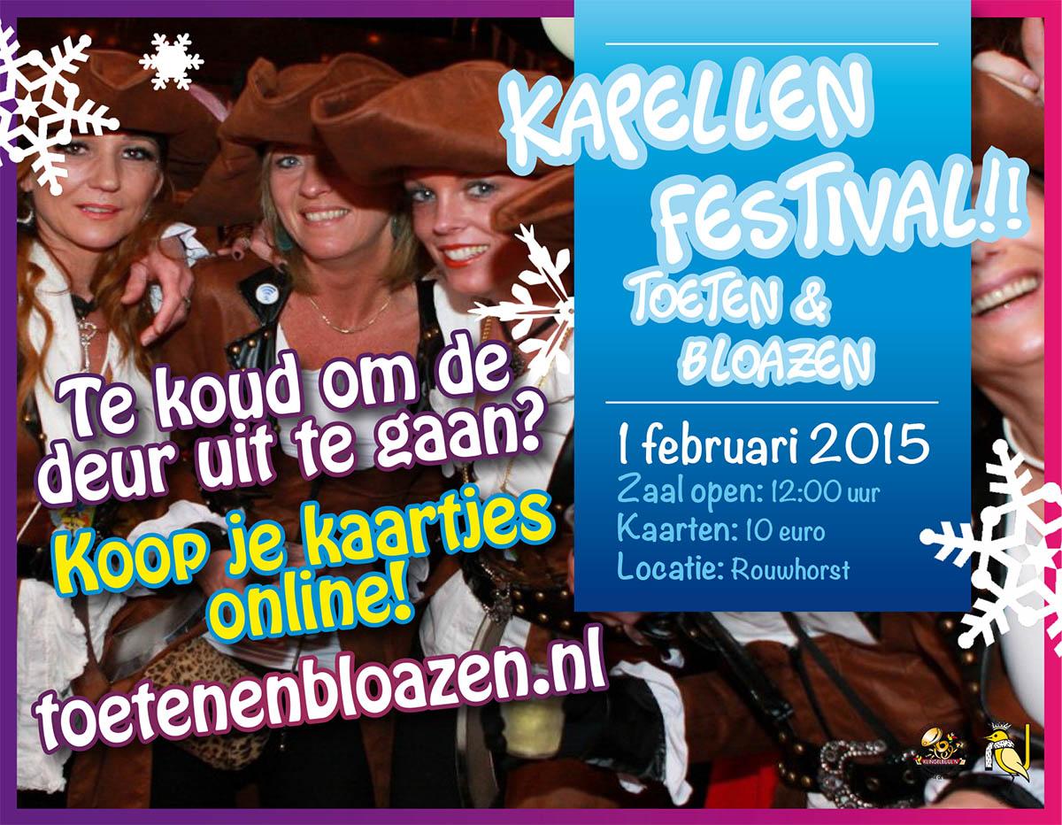 PeterKoop's tweet photo. Denk tijdig aan kaarten voor het kapellenfestival @Toetenbloazen e-tickets verkrijgbaar: http://t.co/W7EjN45Y1j #RT http://t.co/ZAGzRAkD9w