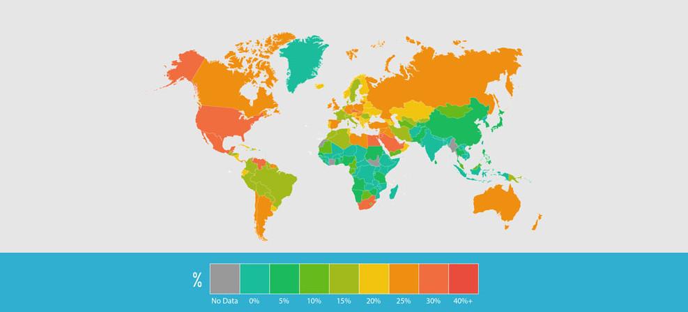 Gizmodo's tweet photo. How fat the world is, visualized: http://t.co/jXbiI16dDQ http://t.co/mhU7m0LlWI