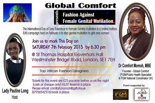 GlobalComfort_'s tweet photo. .@girleffect Global Comfort presents Fashion Against #FGM, Sat 7 Feb at St Thomas' Hosp #EndFGM Pls RT http://t.co/n9q5KHU4p7