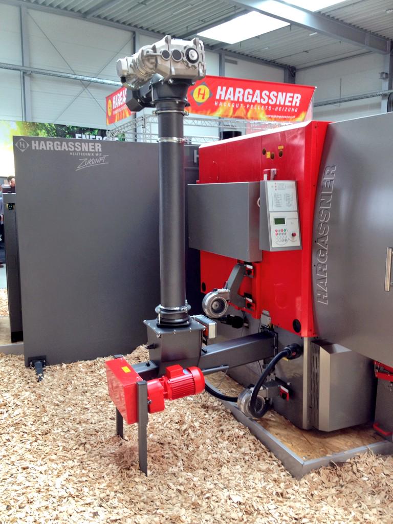 Hargassner biomassaketel WTH 200 met valschacht voor #houtsnippers. Meer informatie op hargassner.nl