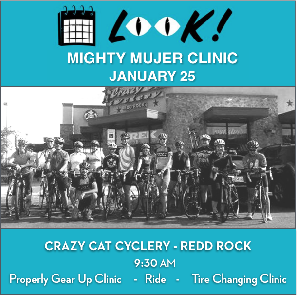 CrazyCatCyclery's tweet photo. Everyone's Invited: Sunday 9:30am @ CCC 5650 N. Desert  14mile ride &amp; tire changing clinic #2wheelsEP #MightyMujer http://t.co/FwcyKTw6hJ