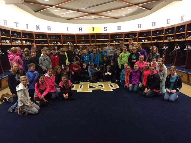 NDCFIA's tweet photo. Thanks @NDCoachJackson and @NDHockey for allowing local area kids to Experience the Ice at the Compton. #RobbieRusso http://t.co/GDVBnOvjtr