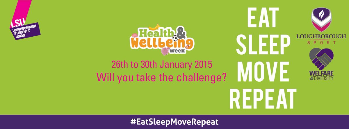 LSU_Welfare's tweet image. Health &amp;amp; Wellbeing Week 2015 begins in just 5 days...will you take the challenge? #eatsleepmoverepeat