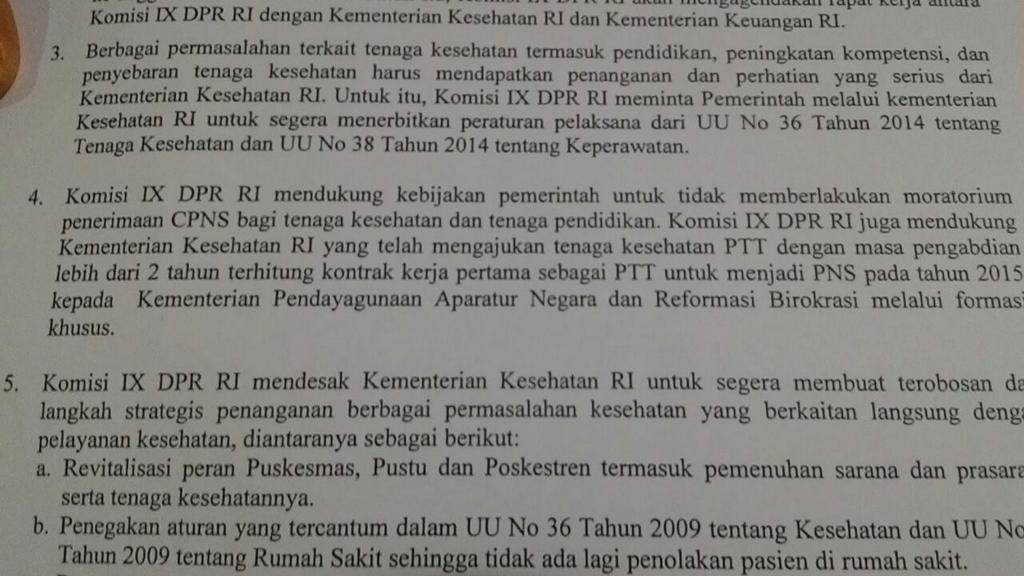 Poin 3 untuk Perawat, poin 4 utk tenaga kesehatan PTT di seluruh Indonesia. Tinggal desak bersama Menpan RB. Menpan??