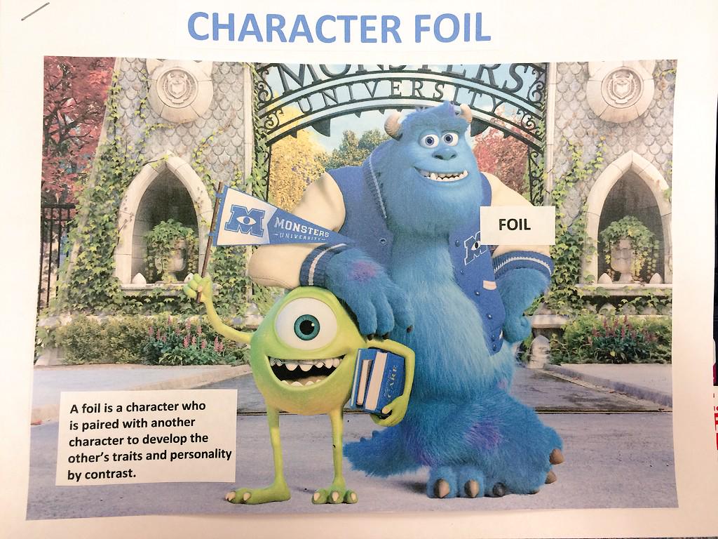 ambrahamilton's tweet photo. We are learning about character foils in #lmsroom114 ... Students create pop culture examples #lmslions #lmscreates http://t.co/MaFAcZEnfv