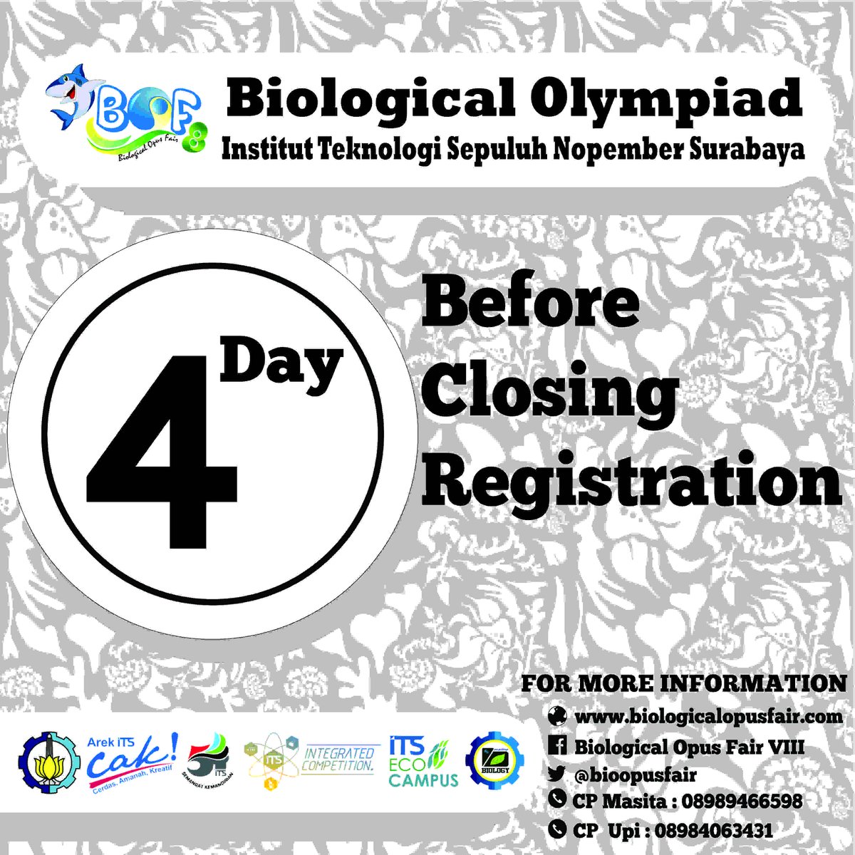 4 HARI LAGI PENDAFTARAN DITUTUP! bagi yang belum daftar, kami tunggu aksimu! jangan sampai ketinggalan kesempatan:)